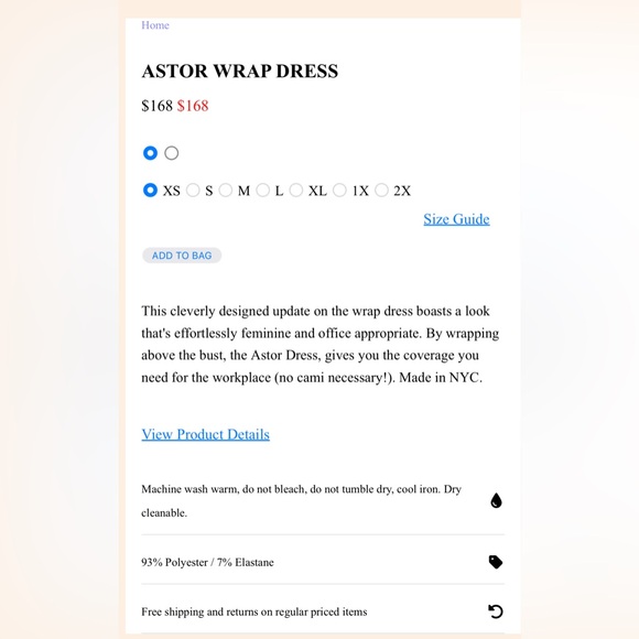 NWT Of Mercer Black Astor Wrap Dress MEDIUM - Picture 8 of 8